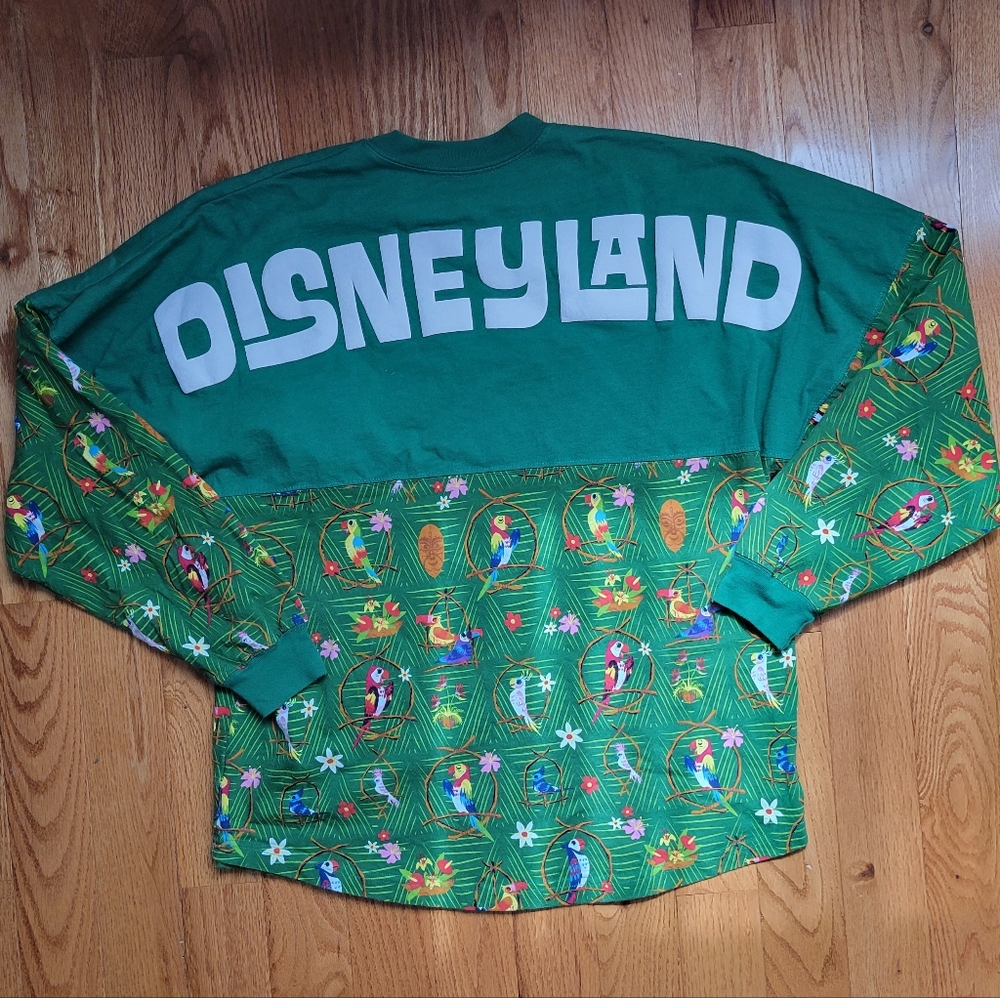 Disney Parks Disneyland Enchanted Tiki Room Spirit Jersey Green Rare Large